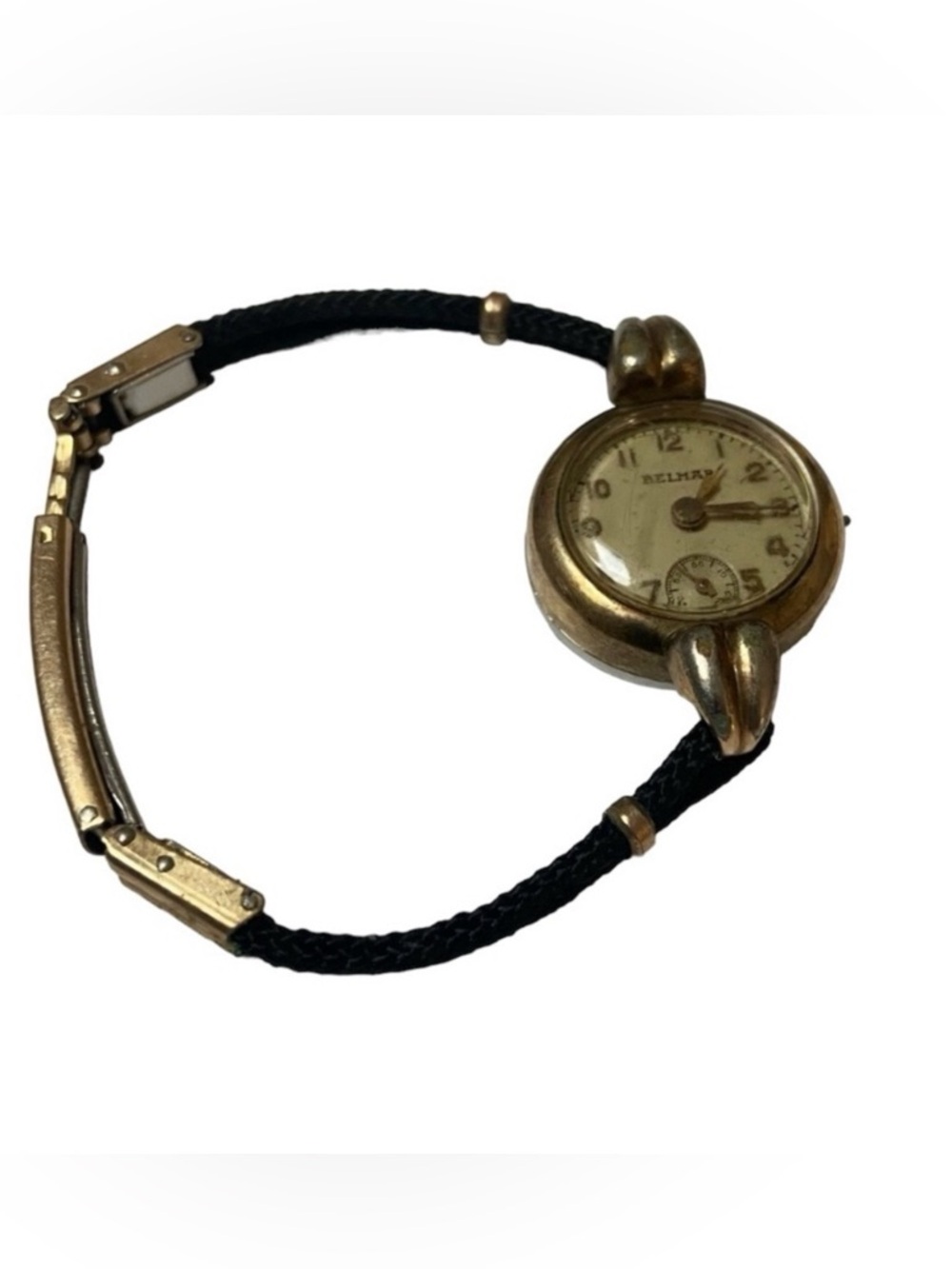 Antique Belmar Ladies Watch 10k Gold Plate & Stainless Adjustable Hinge Rare